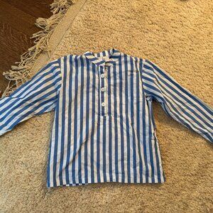 Loup Blue and White Striped Blouse Size Small